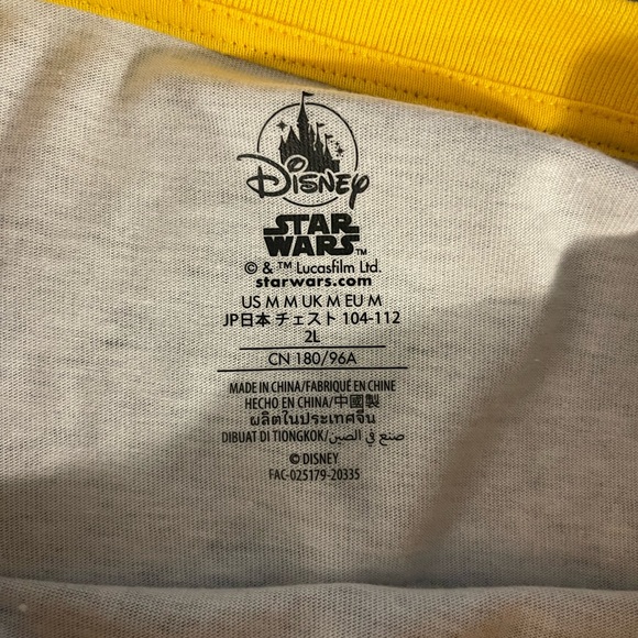 DISNEY WORLD STAR WARS REBEL BLACK & GOLD CAMO T-SHIRT MENS MEDIUM - Picture 4 of 4